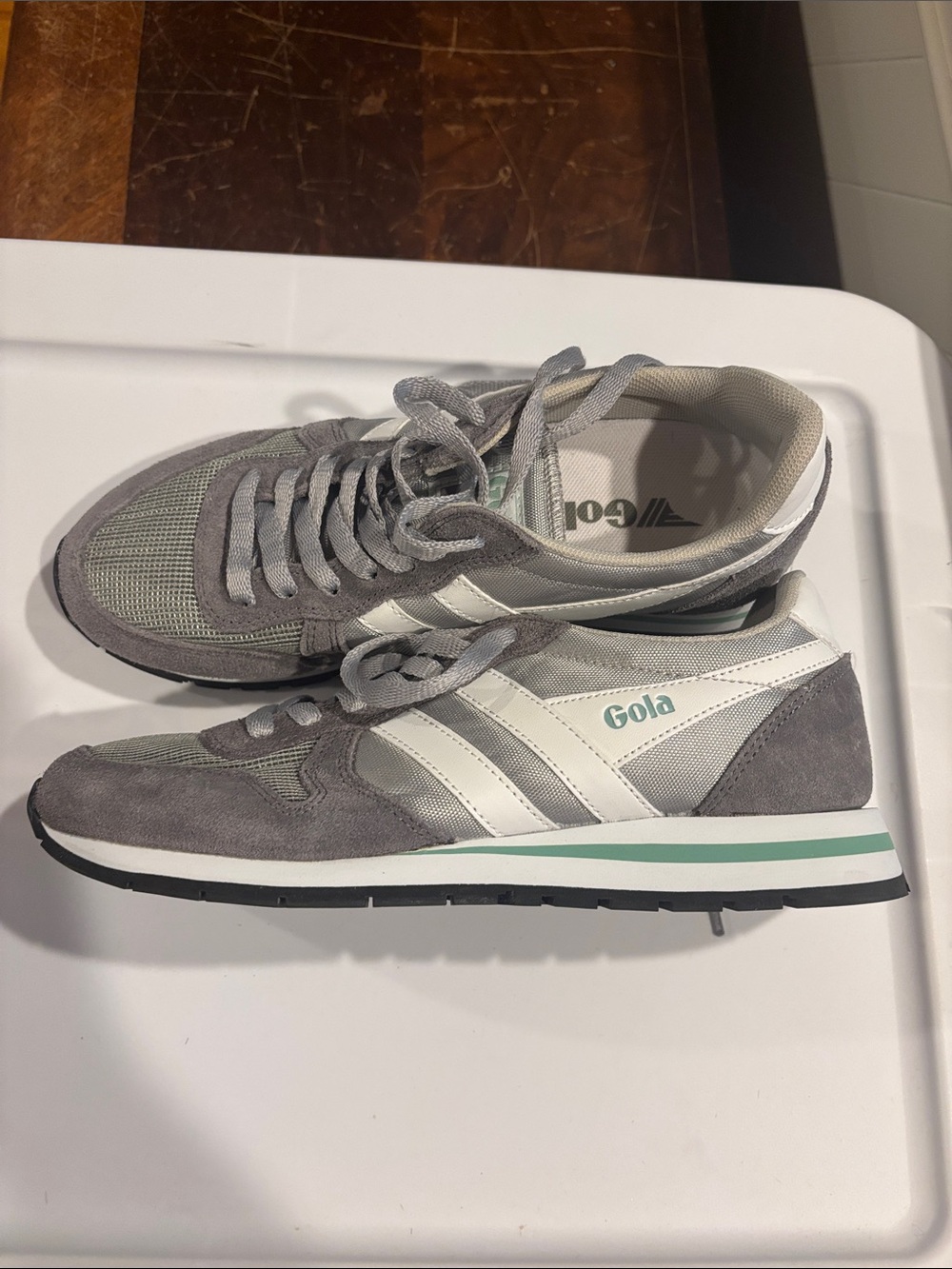 Gola Gray Suede & Mesh Daytona Trainers - Picture 4 of 6